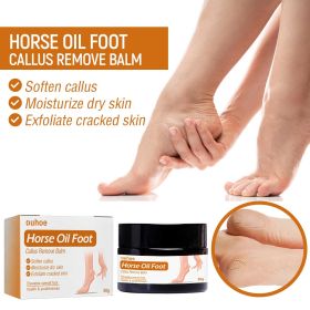 OUHOE Horse Oil Foot Care Cream, Heel Peeling Anti-Cracking Moisturizing Foot Care Cream