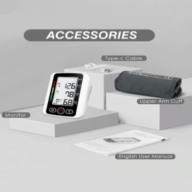 Digital Blood Pressure Monitor Automatic Arm Pulse Meter Voice Talking BP Machine