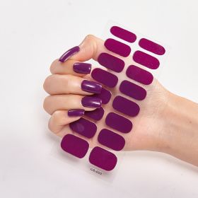 Pure Color 16 Nail Stickers (Option: CS0020-1PC)