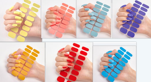 Pure Color 16 Nail Stickers (Option: suit-1PC)