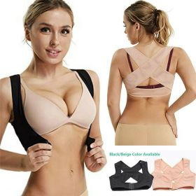 Invisible Body Shaper Corset Women Chest Posture Corrector Belt Back Shoulder Support Brace Posture Correction for Health Care (Color: Black, size: XXL)