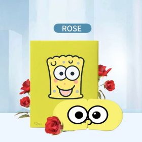 Rose & Lavender Scented Steam Eye Mask 10 pcs Disposable Travel Nap Facial Mask for Eye Fatigue Relief Individually Packaged (smell: Rose)